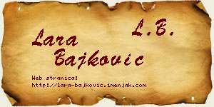Lara Bajković vizit kartica